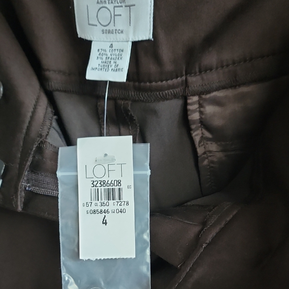 LOFT Women's Dark Brown Cropped Pants - Picture 8 of 8